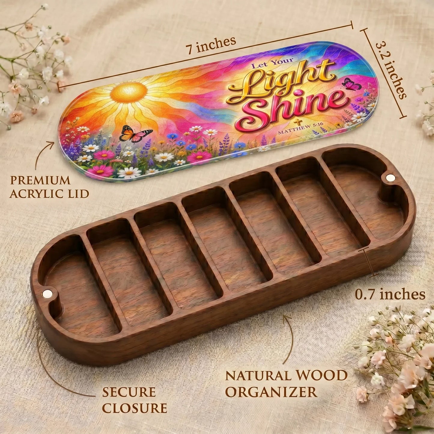 "Let Your Light Shine — Matthew 5:16" Pill Case