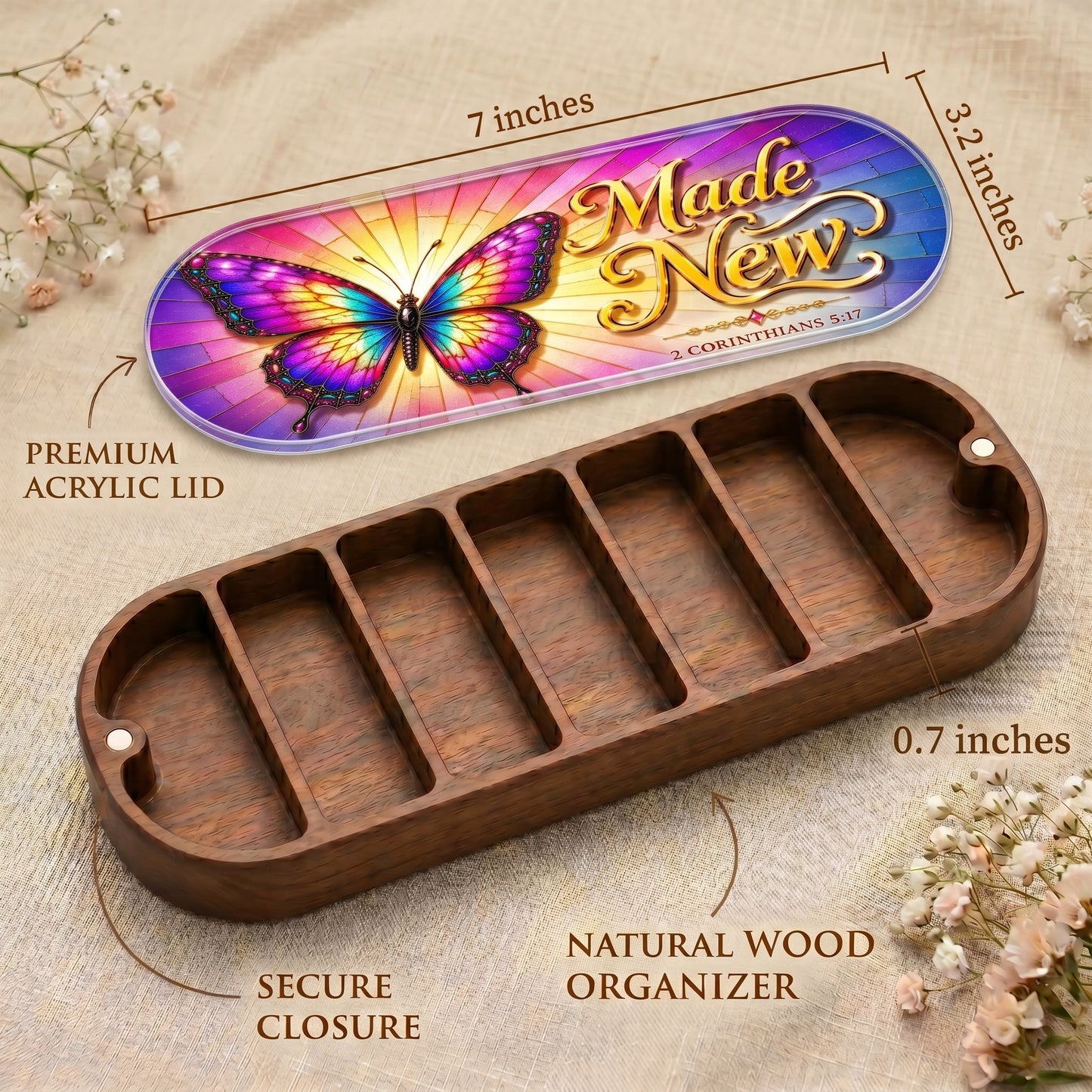 Made New - 2 Corinthians 5:17 Pill Organizer