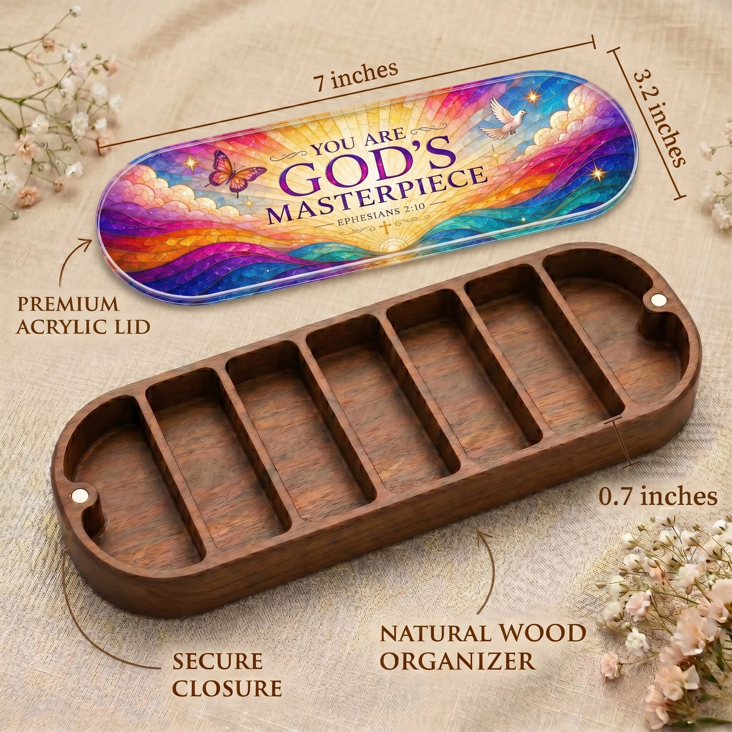 You Are God's Masterpiece - Ephesians 2:10 Pill Organizer
