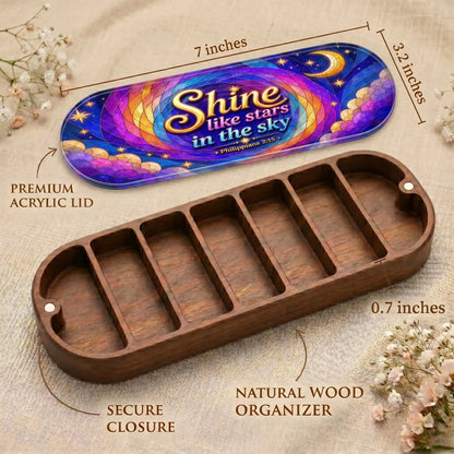 "Shine Like Stars In The Sky — Philippians 2:15" Pill Case