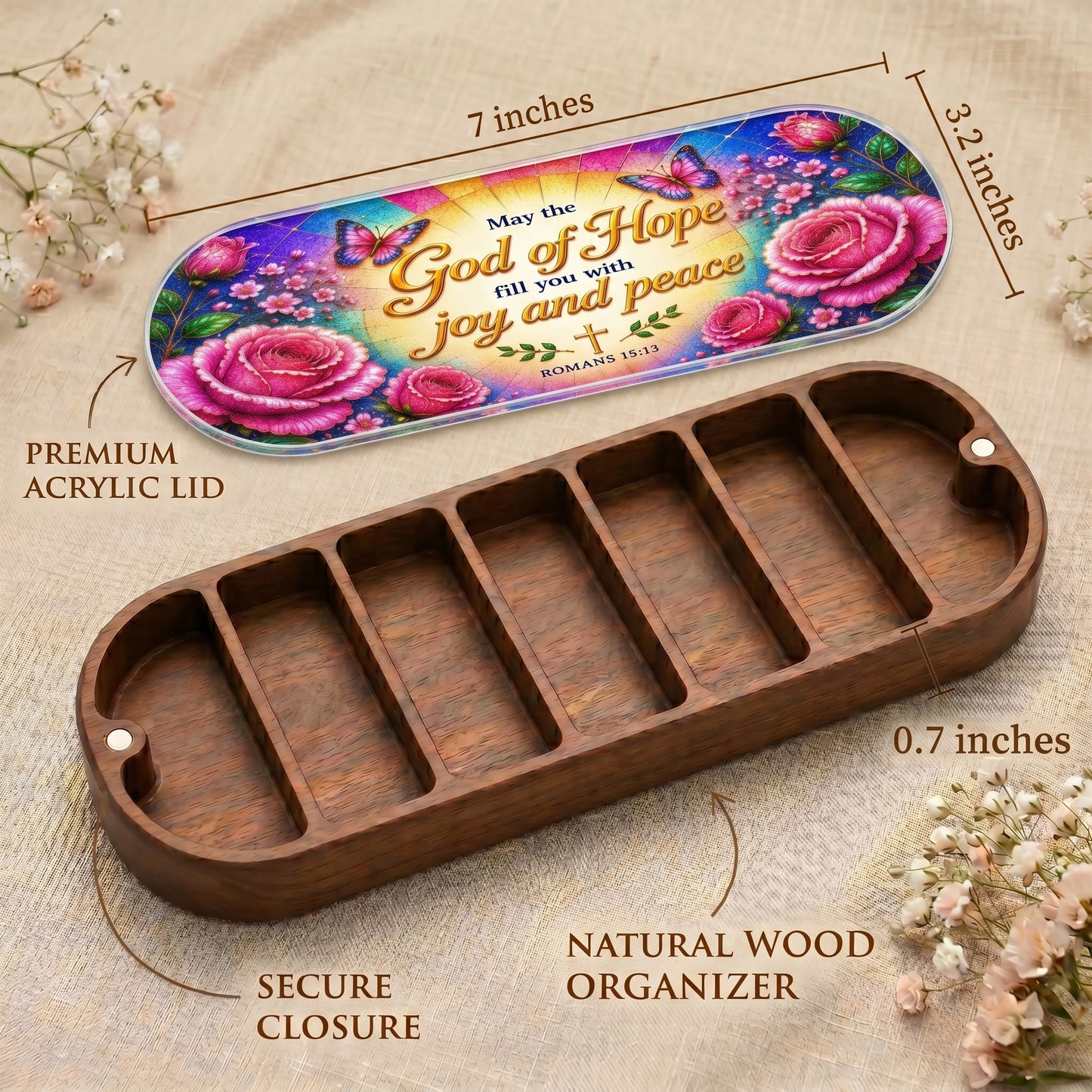 God of Hope - Romans 15:13 Pill Organizer