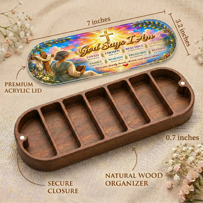 "God Says I Am — Scripture Affirmation" Pill Case