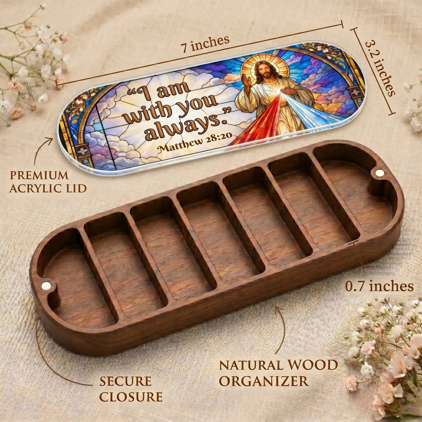 I Am With You Always - Matthew 28:20 Pill Organizer