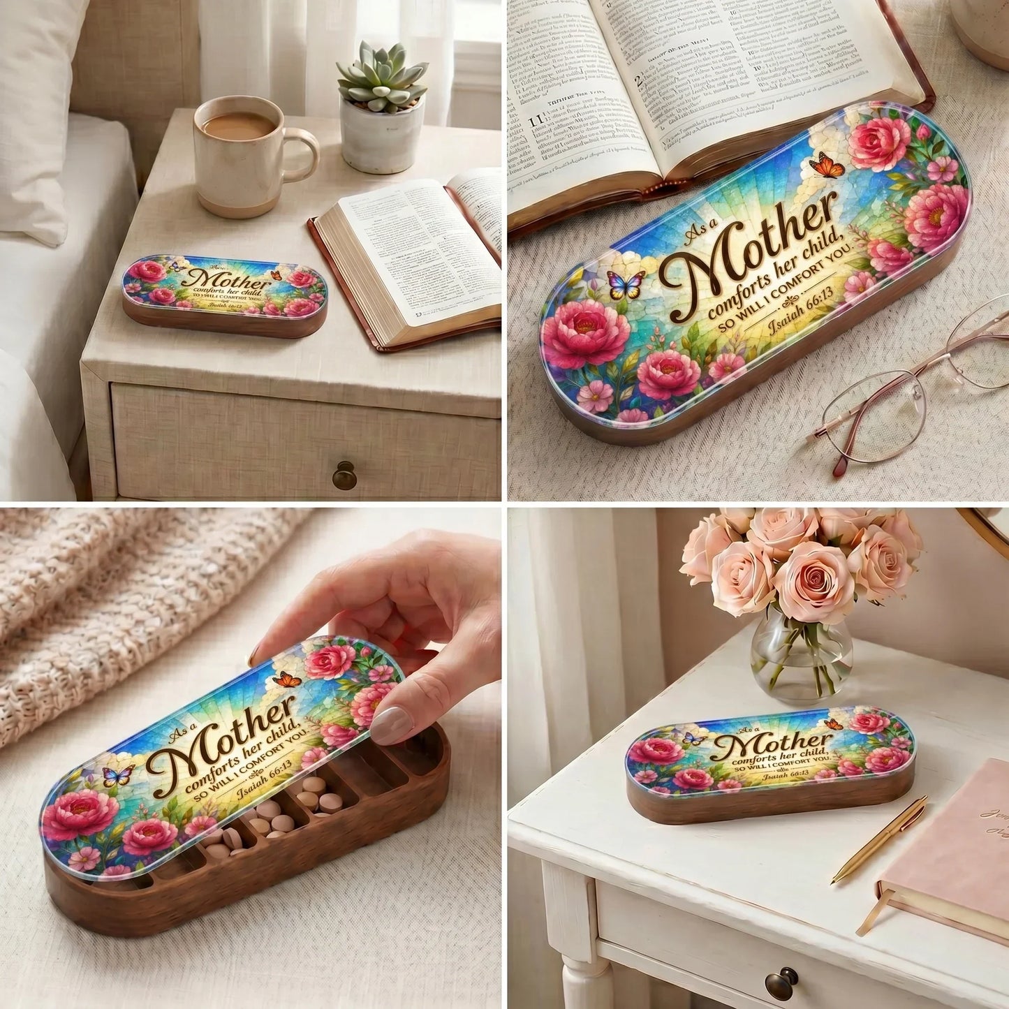 "As a Mother Comforts Her Child — Isaiah 66:13" Pill Case