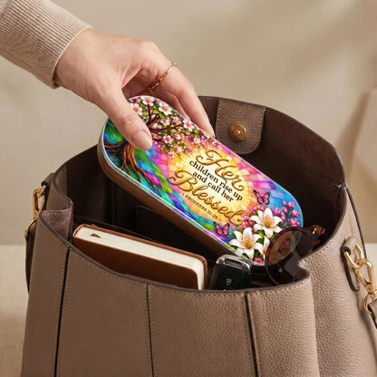 "Her Children Rise Up and Call Her Blessed — Proverbs 31:28" Pill Case