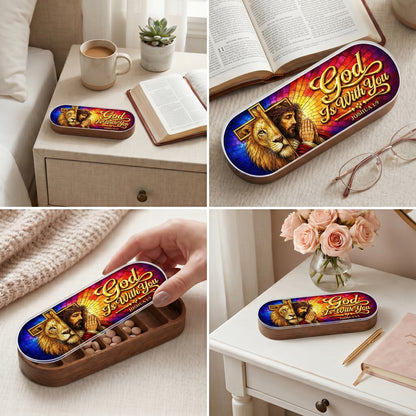 God Is With You - Joshua 1:9 Pill Organizer
