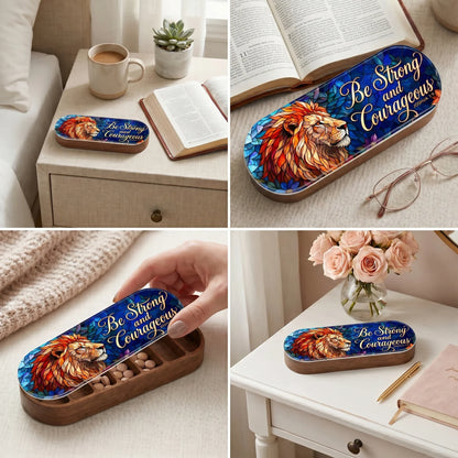 Lionhearted Courage - Joshua 1:9 Pill Organizer