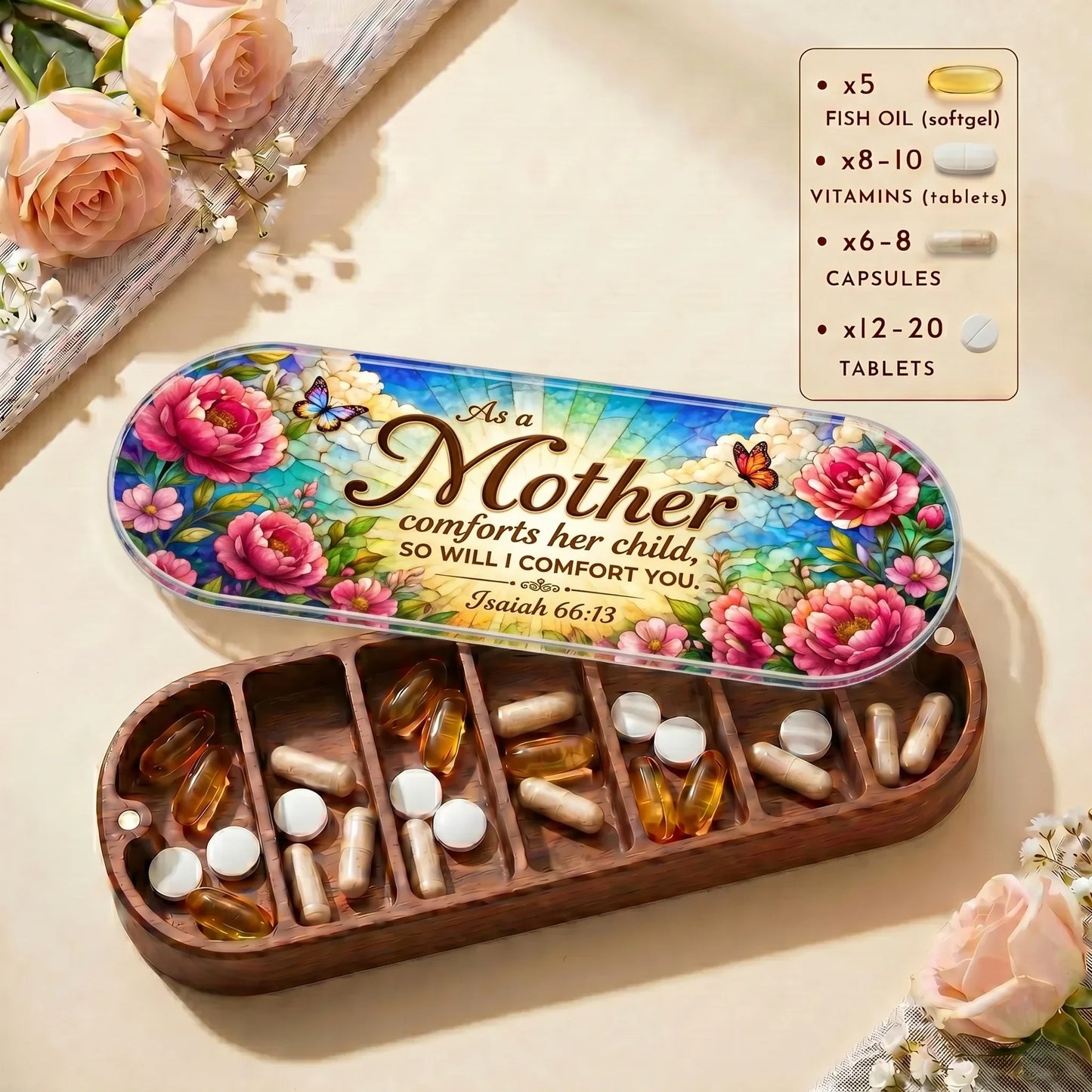 "As a Mother Comforts Her Child — Isaiah 66:13" Pill Case
