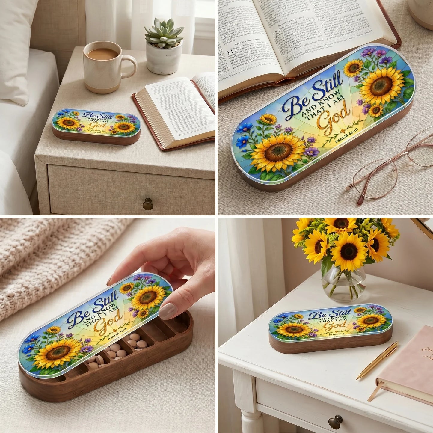 Be Still And Know That I Am God - Psalm 46:10 Pill Organizer