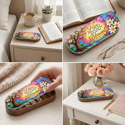 "Her Children Rise Up and Call Her Blessed — Proverbs 31:28" Pill Case