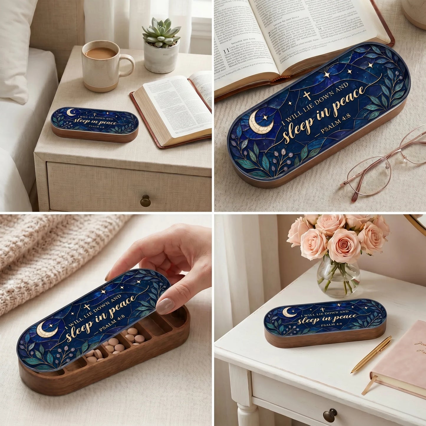 Sleep in Peace - Psalm 4:8 Pill Organizer