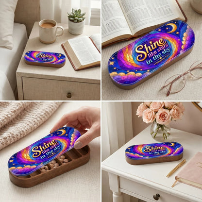 "Shine Like Stars In The Sky — Philippians 2:15" Pill Case