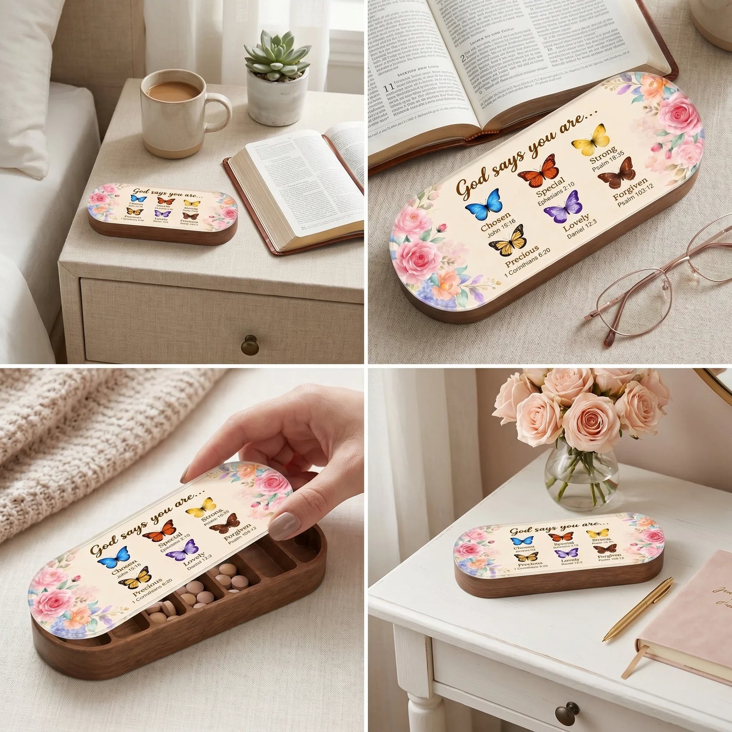 God Says You Are - Scripture Affirmation Pill Organizer