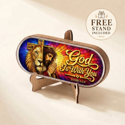 God Is With You - Joshua 1:9 Pill Organizer