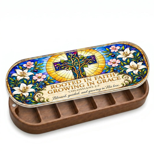 Rooted in Faith, Growing in Grace - Colossians 2:7 Pill Case