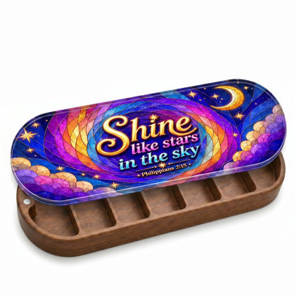 Shine Like Stars In The Sky Philippians 2:15 Pill Case