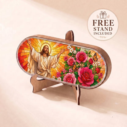 Welcoming Jesus Roses and Butterflies Personalized Pill Case product image 5