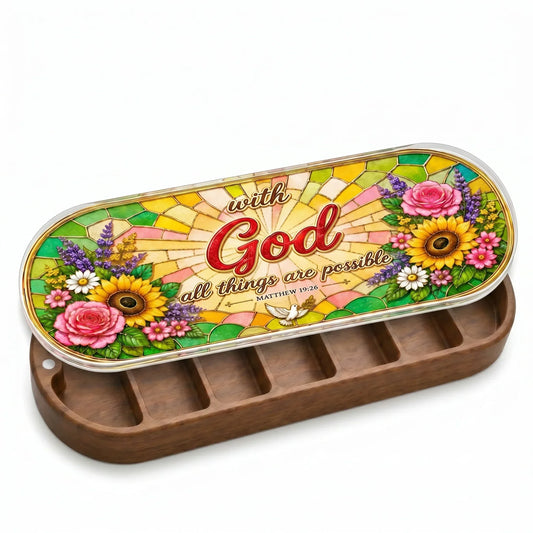 With God All Things Are Possible - Matthew 19:26 Pill Case